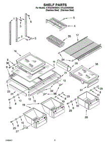 03 - Shelf Parts parts for Kitchenaid Refrigerator KTLA22KRSS01 from AppliancePartsPros.com