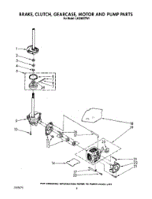 07 - Brake, Clutch, Gearcase, Motor And Pump parts for Whirlpool Washer LA5280XTN1 from AppliancePartsPros.com