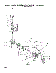 07 - Brake, Clutch, Gearcase, Motor And Pump parts for Whirlpool Washer LA9300XYN0 from AppliancePartsPros.com