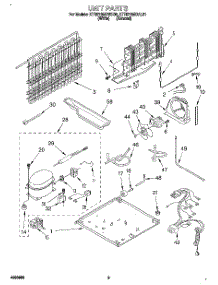 05 - Unit parts for Kitchenaid Refrigerator KTRS19MDWH01 from AppliancePartsPros.com