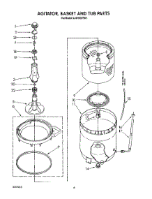 05 - Agitator, Basket And Tub parts for Whirlpool Washer LA9100XTG1 from AppliancePartsPros.com