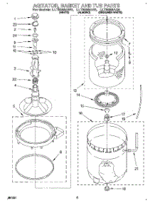 03 - Agitator, Basket And Tub parts for Whirlpool Washer LLT8233AW0 from AppliancePartsPros.com