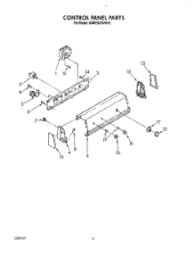 04 - Control Panel parts for Kitchenaid Washer KAWE842WWH2 from AppliancePartsPros.com