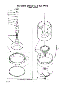 05 - Agitator, Basket And Tub parts for Whirlpool Washer LA5380XTW1 from AppliancePartsPros.com
