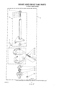 11 - Brake And Drive Tube parts for Kitchenaid Washer KAWE742VWH0 from AppliancePartsPros.com