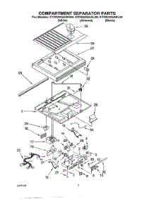 03 - Compartment Separator parts for Kitchenaid Refrigerator KTRS22QAWH00 from AppliancePartsPros.com