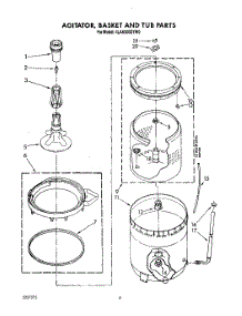05 - Agitator, Basket And Tub parts for Whirlpool Washer 4LA6300XYW0 from AppliancePartsPros.com