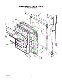 06 - Refrigerator Door parts for Kitchenaid Refrigerator KTRC18KXWH00 from AppliancePartsPros.com