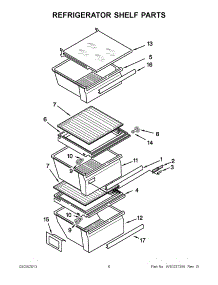 03 - Refrigerator Shelf Parts parts for Whirlpool Refrigerator ID3CHEXVS00 from AppliancePartsPros.com