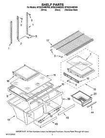 03 - Shelf Parts parts for Maytag Refrigerator MTB2254MES00 from AppliancePartsPros.com