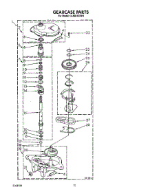 11 - Gearcase parts for Whirlpool Washer LA5381XXN1 from AppliancePartsPros.com