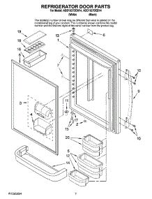 04 - Refrigerator Door Parts parts for Maytag Refrigerator ABB1927DEW14 from AppliancePartsPros.com