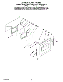 05 - Lower Door Parts parts for Maytag Range MER6757BAB15 from AppliancePartsPros.com