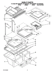 05 - Shelf Parts parts for Maytag Refrigerator MTF1842EEQ01 from AppliancePartsPros.com
