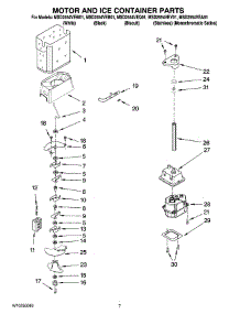 05 - Motor And Ice Container Parts parts for Maytag Refrigerator MSD2554VEA01 from AppliancePartsPros.com