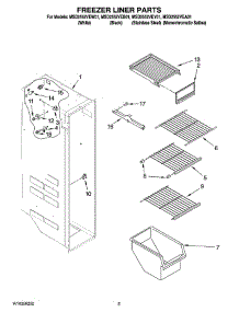 04 - Freezer Liner Parts parts for Maytag Refrigerator MSD2552VEA01 from AppliancePartsPros.com