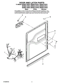 03 - Door And Latch Parts parts for Maytag Dishwasher MDB8851AWB45 from AppliancePartsPros.com