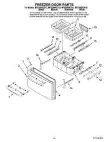08 - Freezer Door Parts parts for Maytag Refrigerator MFI2568AEQ12 from AppliancePartsPros.com