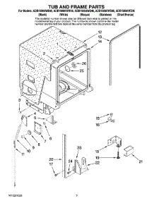 07 - Tub And Frame Parts parts for Maytag Dishwasher ADB1500AWZ46 from AppliancePartsPros.com