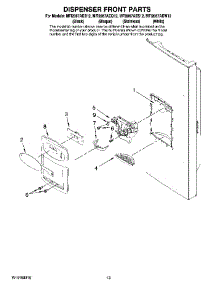 07 - Dispenser Front Parts parts for Maytag Refrigerator MFI2067AEB12 from AppliancePartsPros.com