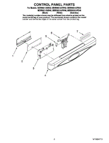 02 - Control Panel Parts parts for Maytag Dishwasher MDB5601AWS42 from AppliancePartsPros.com