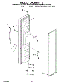 07 - Freezer Door Parts parts for Maytag Refrigerator MSD2552VEY00 from AppliancePartsPros.com