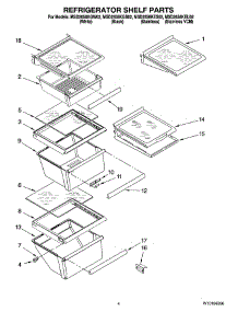 03 - Refrigerator Shelf Parts parts for Maytag Refrigerator MSD2658KGB02 from AppliancePartsPros.com