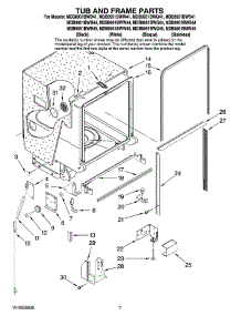 07 - Tub And Frame Parts parts for Maytag Dishwasher MDB8951BWW44 from AppliancePartsPros.com