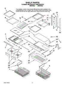 07 - Shelf Parts parts for Maytag Refrigerator MBL2262KES12 from AppliancePartsPros.com