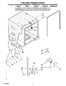 07 - Tub And Frame Parts parts for Maytag Dishwasher ADB1500AWW37 from AppliancePartsPros.com