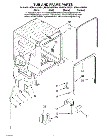 07 - Tub And Frame Parts parts for Maytag Dishwasher MDB6701AWQ41 from AppliancePartsPros.com