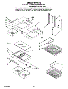 07 - Shelf Parts parts for Maytag Refrigerator ABR2222FES12 from AppliancePartsPros.com