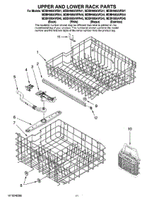 09 - Upper And Lower Rack Parts parts for Maytag Dishwasher MDBH980AWB41 from AppliancePartsPros.com