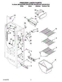 04 - Freezer Liner Parts parts for Maytag Refrigerator MSD2550VEU00 from AppliancePartsPros.com
