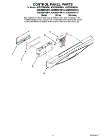 02 - Control Panel Parts parts for Maytag Dishwasher ADB3500AWW45 from AppliancePartsPros.com
