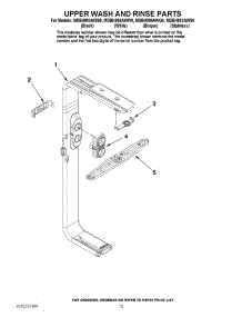 10 - Upper Wash And Rinse Parts parts for Maytag Dishwasher MDBH980AWB0 from AppliancePartsPros.com