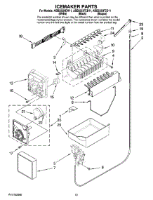 08 - Icemaker Parts, Optional Parts parts for Maytag Refrigerator ABB2222FEQ11 from AppliancePartsPros.com