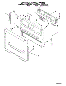 02 - Control Panel Parts parts for Maytag Range AGR6011VDS0 from AppliancePartsPros.com