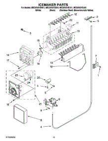 12 - Icemaker Parts parts for Maytag Refrigerator MSD2552VEB01 from AppliancePartsPros.com