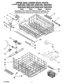 09 - Upper And Lower Rack Parts parts for Maytag Dishwasher MDB8951BWS41 from AppliancePartsPros.com