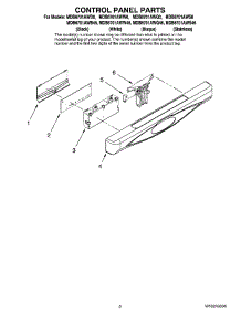 02 - Control Panel Parts parts for Maytag Dishwasher MDB6701AWB0 from AppliancePartsPros.com