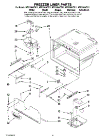 05 - Freezer Liner Parts parts for Maytag Refrigerator MFI2266AEB11 from AppliancePartsPros.com