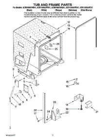 07 - Tub And Frame Parts parts for Maytag Dishwasher ADB1500AWZ41 from AppliancePartsPros.com