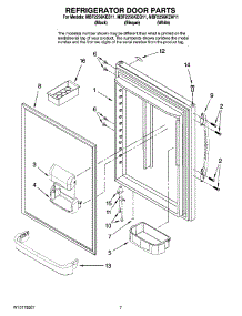 05 - Refrigerator Door Parts parts for Maytag Refrigerator MBF2256KEQ11 from AppliancePartsPros.com