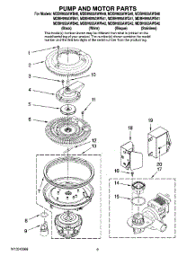 08 - Pump And Motor Parts parts for Maytag Dishwasher MDBH955AWW42 from AppliancePartsPros.com
