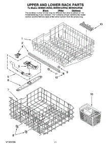 09 - Upper And Lower Rack Parts parts for Maytag Dishwasher MDB5651AWS40 from AppliancePartsPros.com