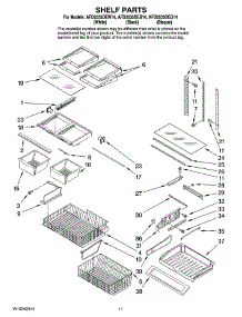 06 - Shelf Parts parts for Maytag Refrigerator AFD2535DEW14 from AppliancePartsPros.com