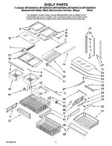 07 - Shelf Parts parts for Maytag Refrigerator MFF2558VEW10 from AppliancePartsPros.com