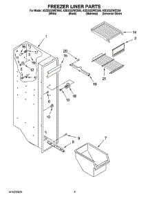 04 - Freezer Liner Parts parts for Maytag Refrigerator ASD2522WEB00 from AppliancePartsPros.com
