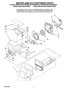 04 - Motor And Ice Container Parts parts for Maytag Refrigerator MFI2569VEB10 from AppliancePartsPros.com